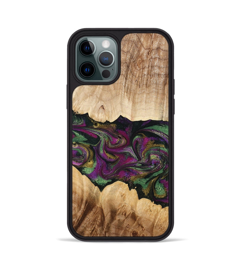 iPhone 12 Pro Wood Phone Case - Makayla (Purple, 775383)