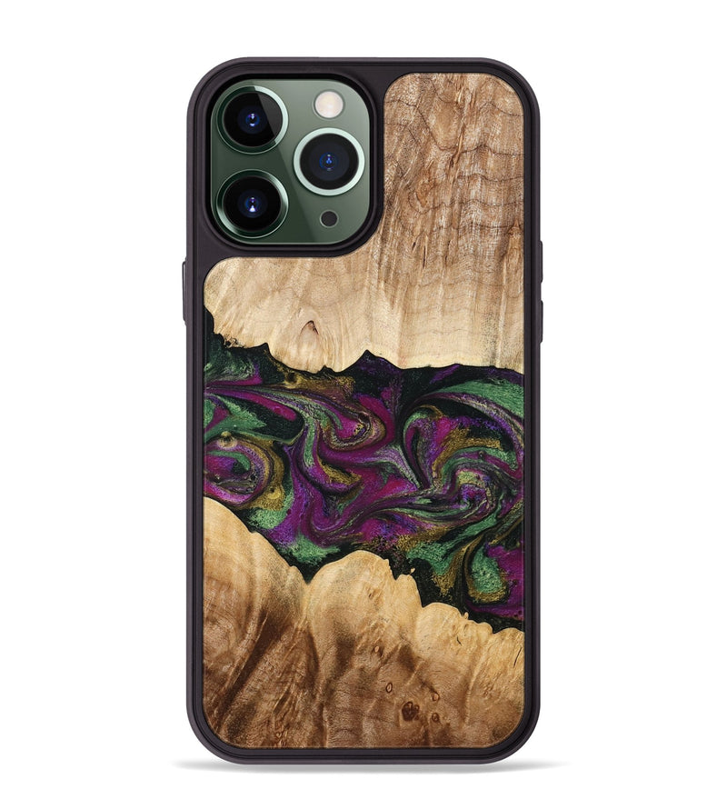 iPhone 13 Pro Max Wood Phone Case - Makayla (Purple, 775383)