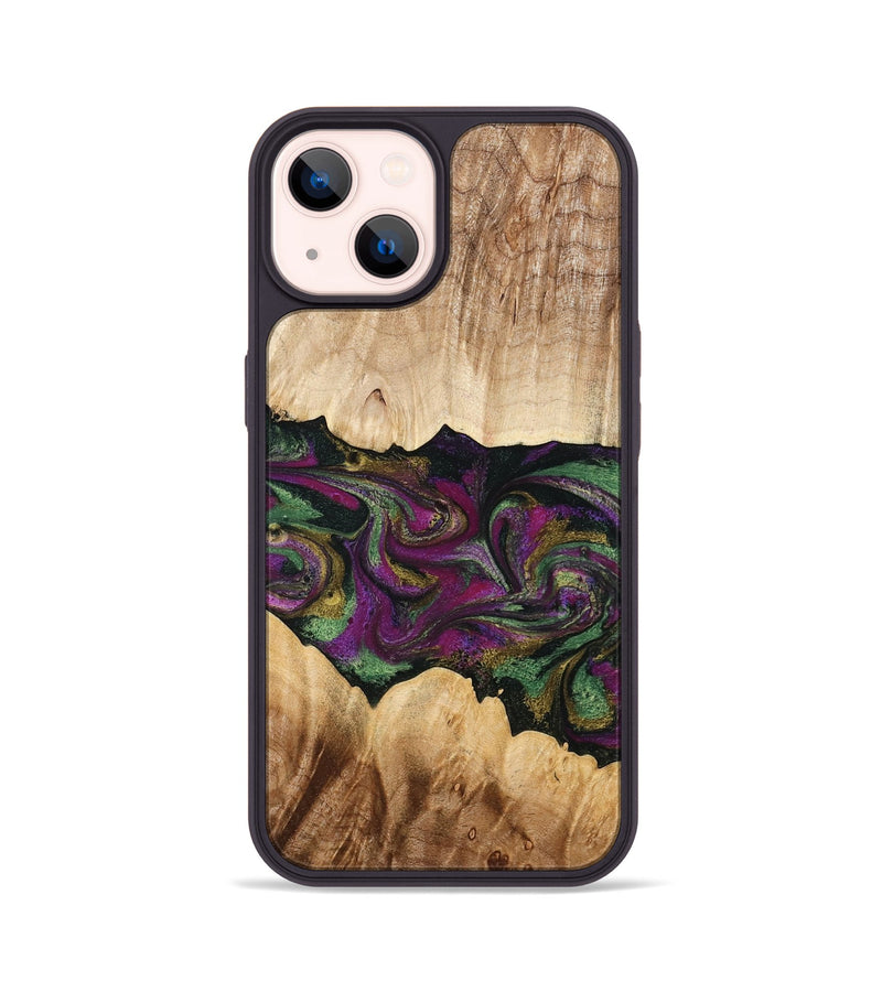 iPhone 14 Wood Phone Case - Makayla (Purple, 775383)