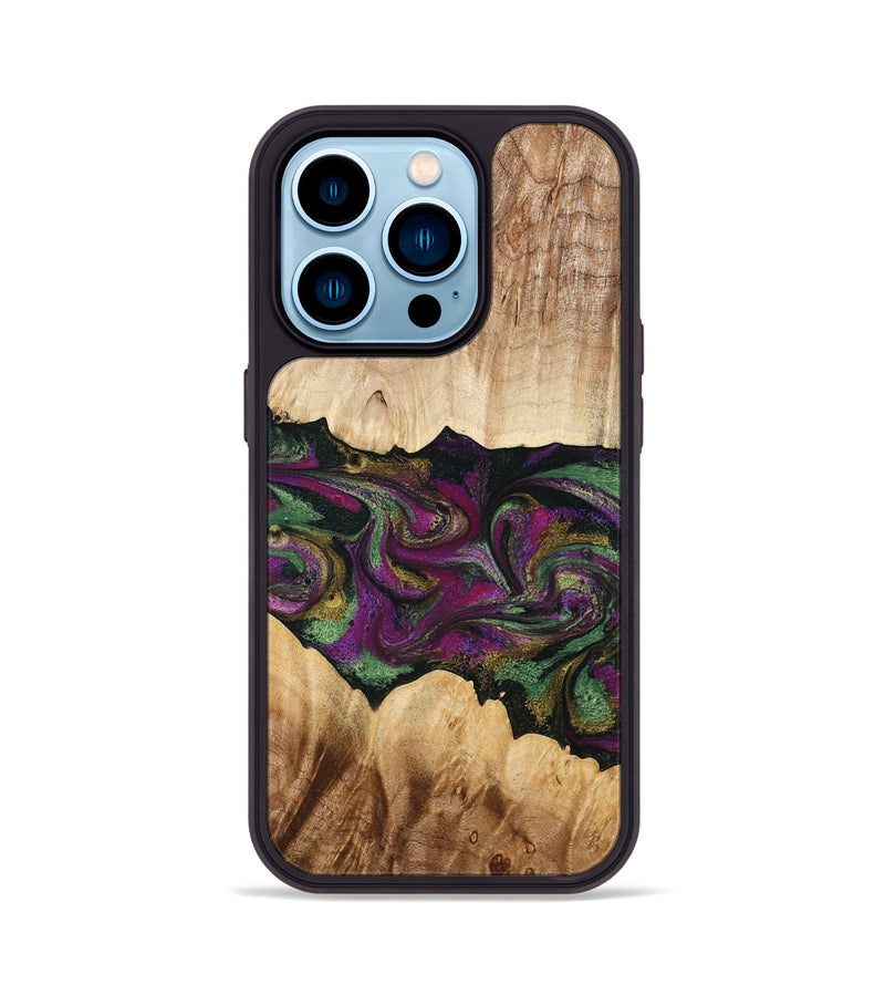 iPhone 14 Pro Wood Phone Case - Makayla (Purple, 775383)