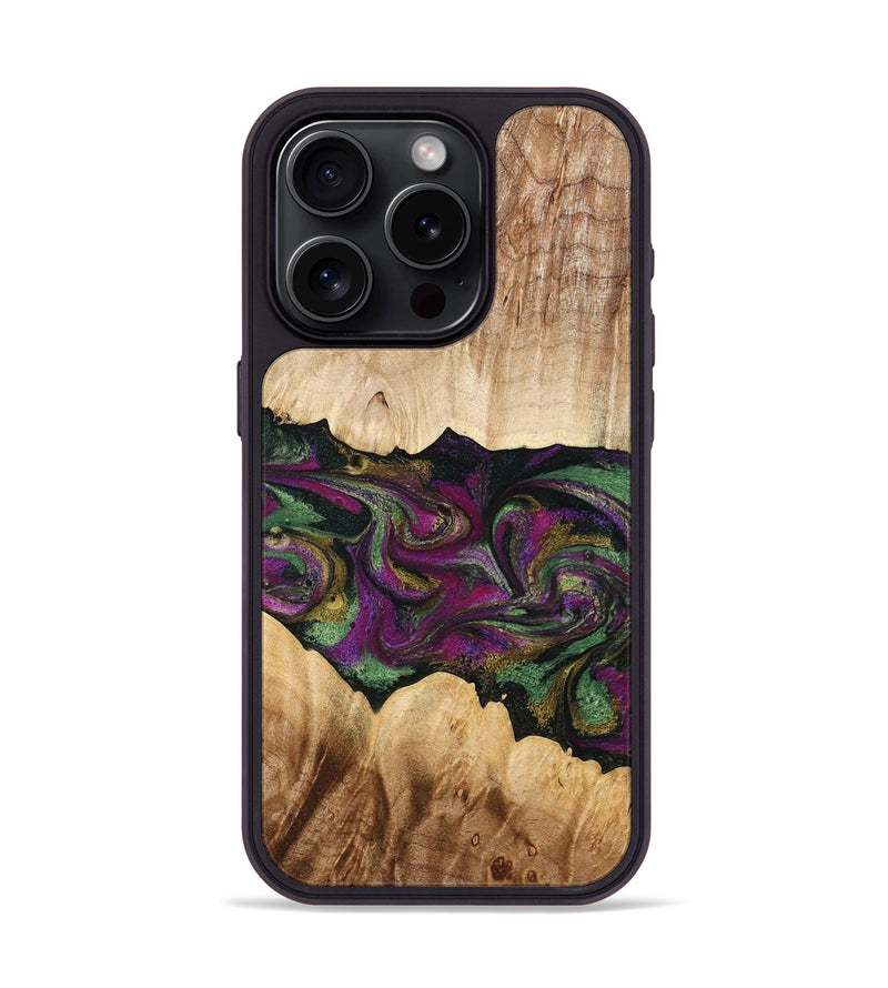 iPhone 15 Pro Wood Phone Case - Makayla (Purple, 775383)