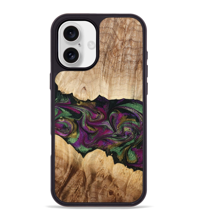 iPhone 16 Plus Wood Phone Case - Makayla (Purple, 775383)