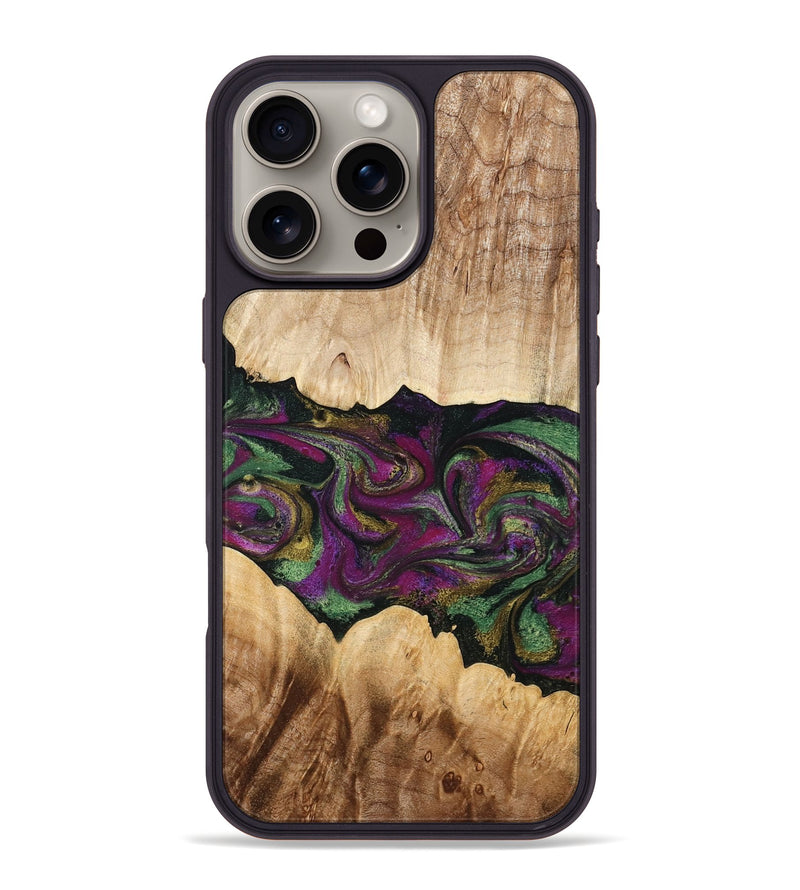 iPhone 16 Pro Max Wood Phone Case - Makayla (Purple, 775383)