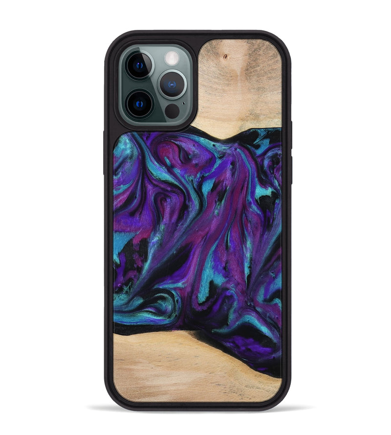 iPhone 12 Pro Max Wood Phone Case - Raquel (Purple, 775395)