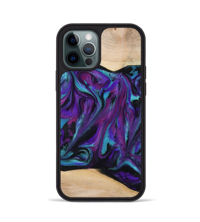 iPhone 12 Pro Wood Phone Case - Raquel (Purple, 775395)