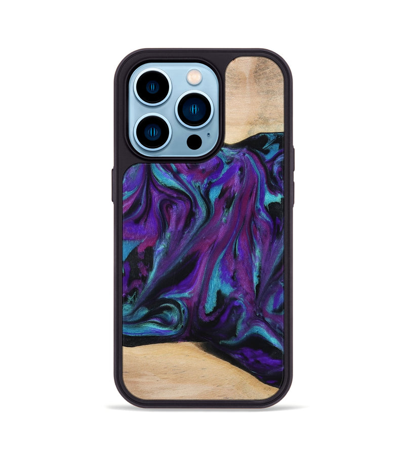 iPhone 14 Pro Wood Phone Case - Raquel (Purple, 775395)