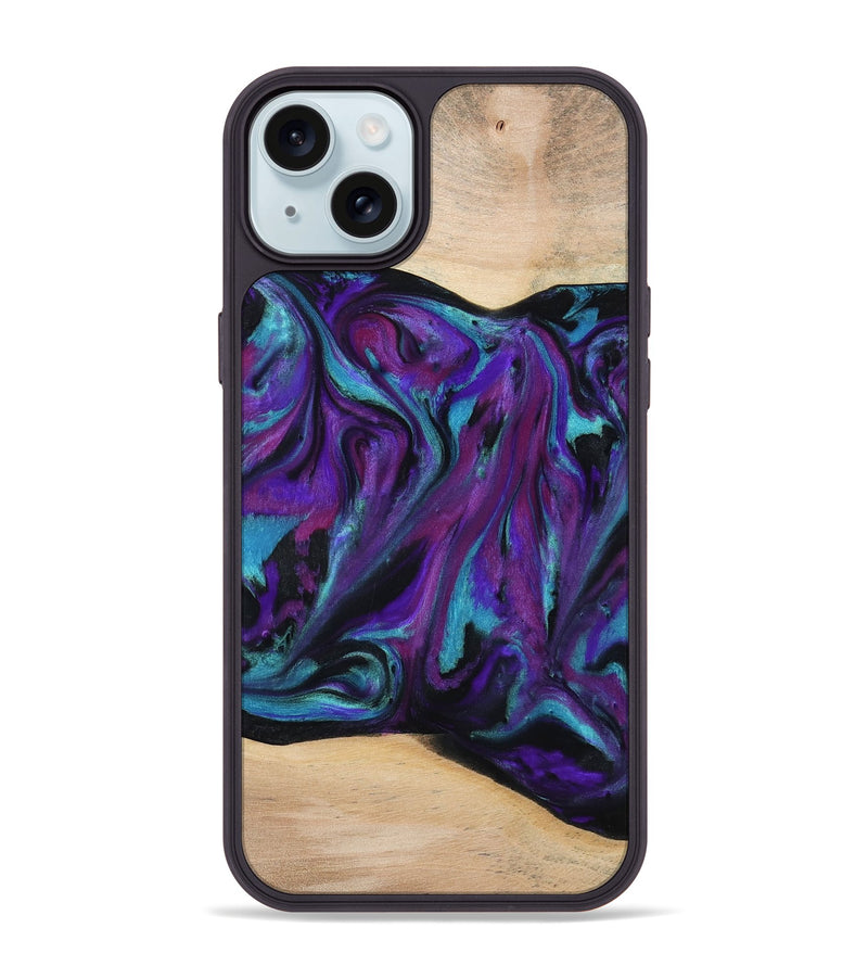 iPhone 15 Plus Wood Phone Case - Raquel (Purple, 775395)