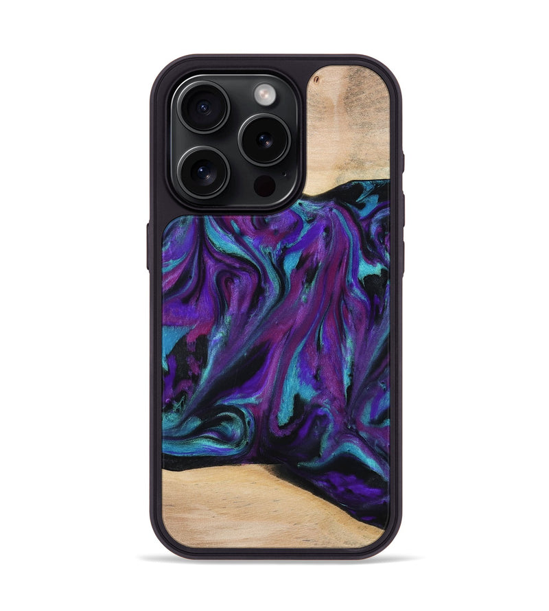 iPhone 15 Pro Wood Phone Case - Raquel (Purple, 775395)