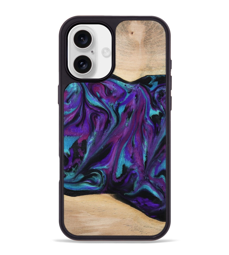 iPhone 16 Plus Wood Phone Case - Raquel (Purple, 775395)