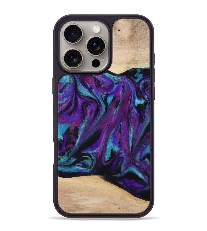 iPhone 16 Pro Max Wood Phone Case - Raquel (Purple, 775395)
