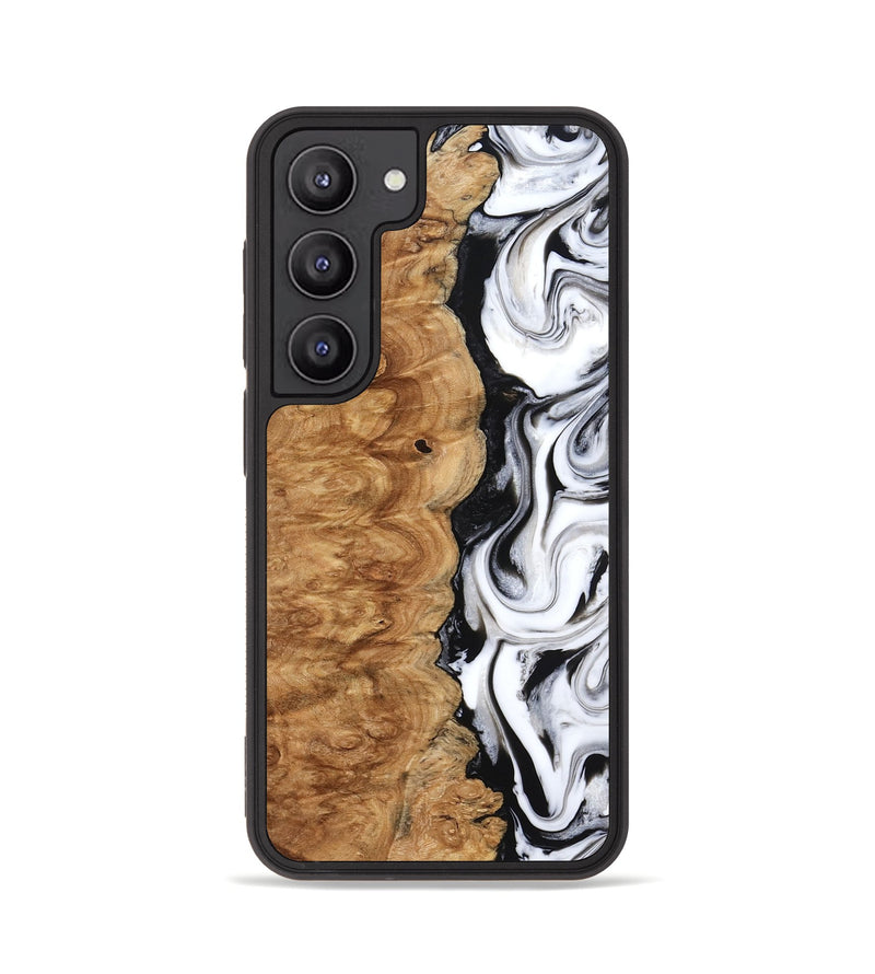 Galaxy S23 Wood Phone Case - Nira (Black & White, 775402)