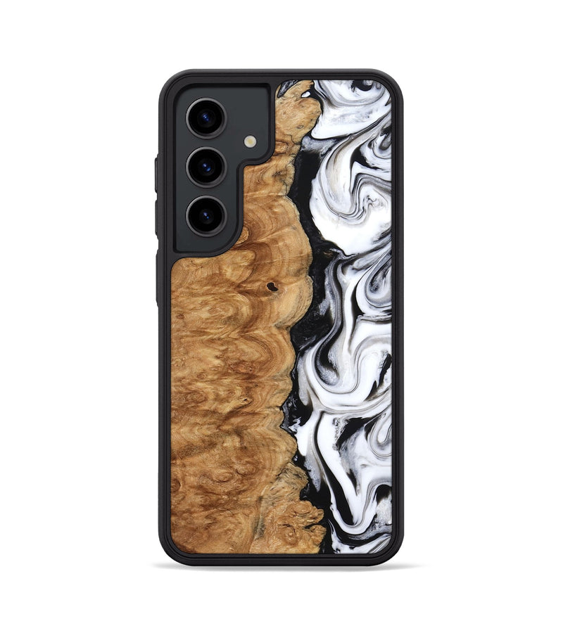 Galaxy S24 Wood Phone Case - Nira (Black & White, 775402)