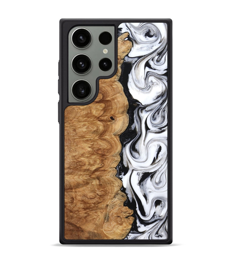 Galaxy S24 Ultra Wood Phone Case - Nira (Black & White, 775402)