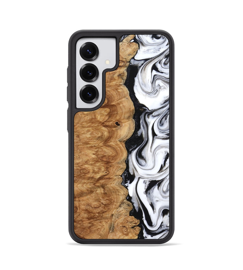 Galaxy S25 Wood Phone Case - Nira (Black & White, 775402)