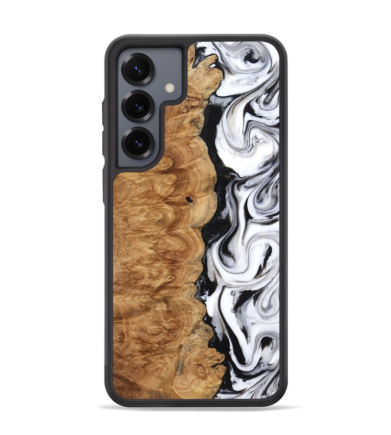 Galaxy S25 Plus Wood Phone Case - Nira (Black & White, 775402)