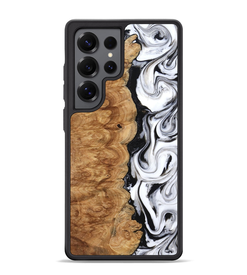Galaxy S25 Ultra Wood Phone Case - Nira (Black & White, 775402)