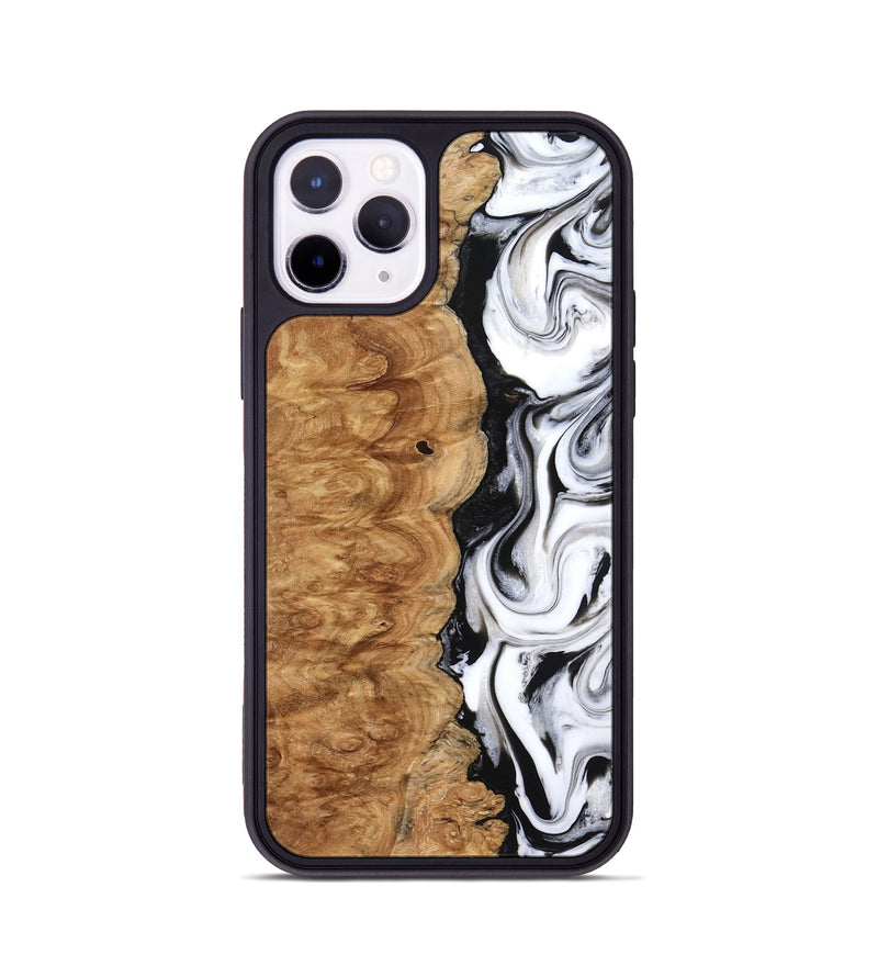 iPhone 11 Pro Wood Phone Case - Nira (Black & White, 775402)