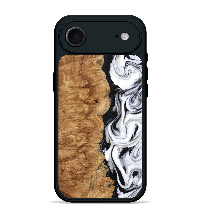 iPhone 17 Air Wood Phone Case - Nira (Black & White, 775402)