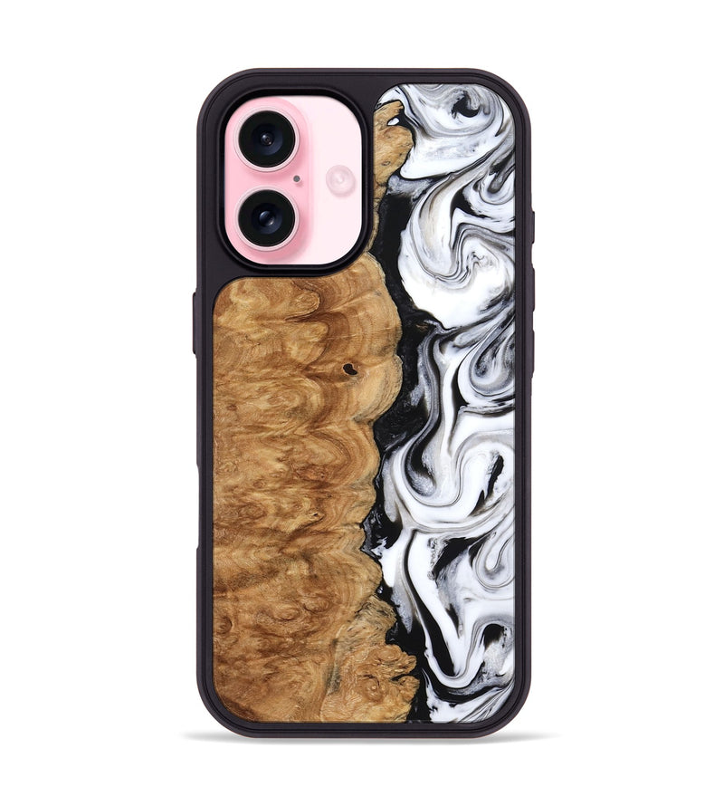 iPhone 17 Wood Phone Case - Nira (Black & White, 775402)