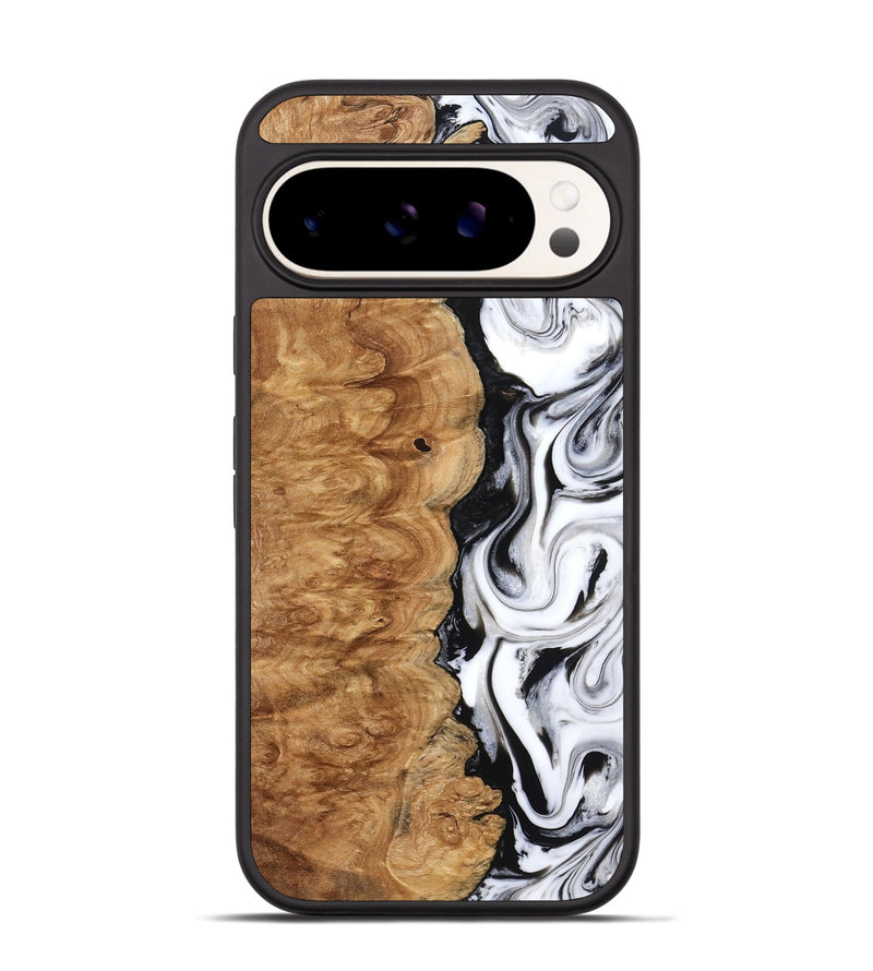 Pixel 9 Wood Phone Case - Nira (Black & White, 775402)