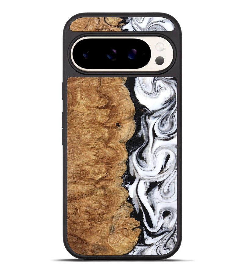 Pixel 9 Pro XL Wood Phone Case - Nira (Black & White, 775402)