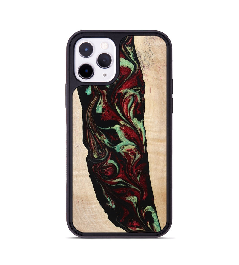 iPhone 11 Pro Wood Phone Case - Sariah (Red, 775503)