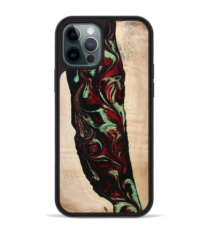 iPhone 12 Pro Max Wood Phone Case - Sariah (Red, 775503)