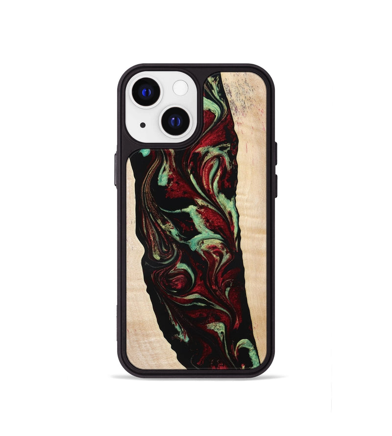 iPhone 13 mini Wood Phone Case - Sariah (Red, 775503)