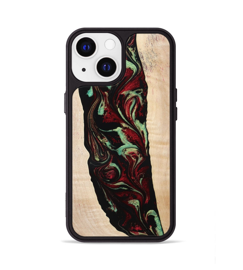 iPhone 13 Wood Phone Case - Sariah (Red, 775503)