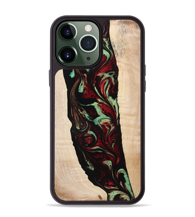 iPhone 13 Pro Max Wood Phone Case - Sariah (Red, 775503)