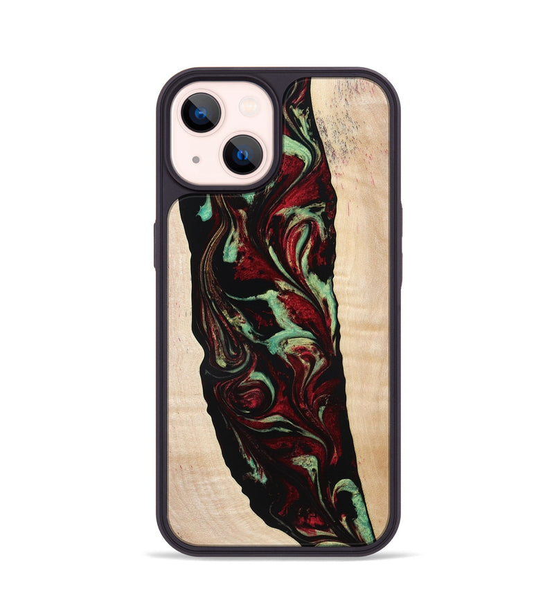 iPhone 14 Wood Phone Case - Sariah (Red, 775503)