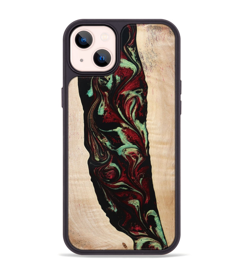iPhone 14 Plus Wood Phone Case - Sariah (Red, 775503)