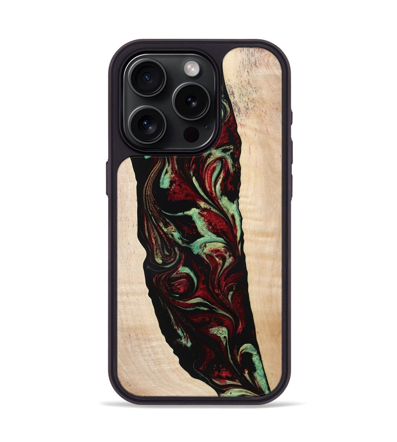 iPhone 15 Pro Wood Phone Case - Sariah (Red, 775503)