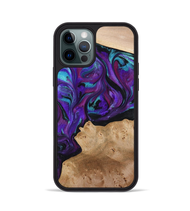 iPhone 12 Pro Wood Phone Case - Calista (Purple, 775640)