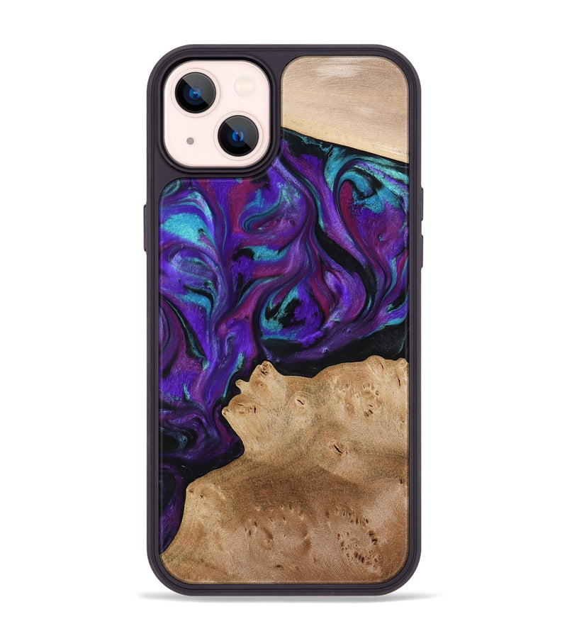 iPhone 14 Plus Wood Phone Case - Calista (Purple, 775640)