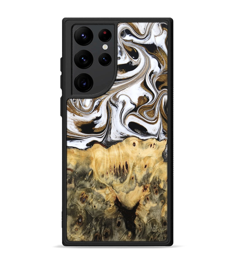 Galaxy S22 Ultra Wood Phone Case - Squire (Black & White, 775643)