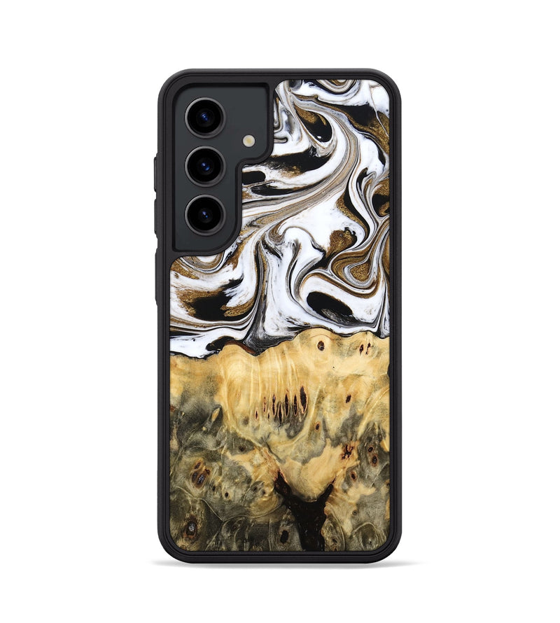 Galaxy S24 Wood Phone Case - Squire (Black & White, 775643)