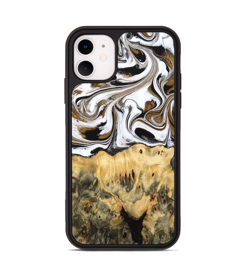 iPhone 11 Wood Phone Case - Squire (Black & White, 775643)