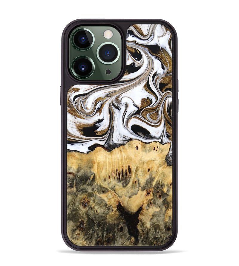 iPhone 13 Pro Max Wood Phone Case - Squire (Black & White, 775643)