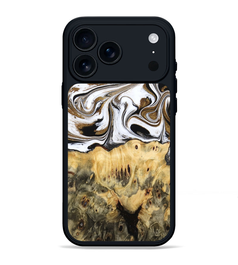 iPhone 17 Pro Max Wood Phone Case - Squire (Black & White, 775643)