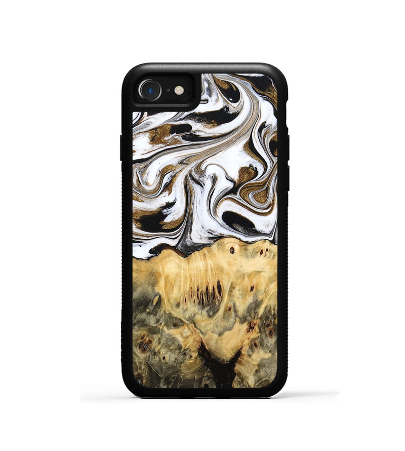 iPhone SE Wood Phone Case - Squire (Black & White, 775643)
