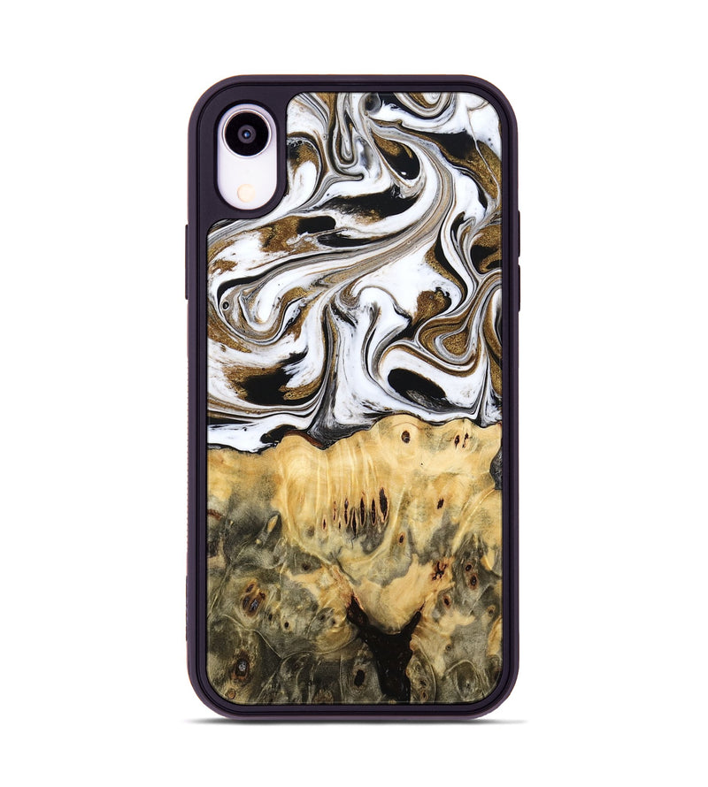 iPhone Xr Wood Phone Case - Squire (Black & White, 775643)