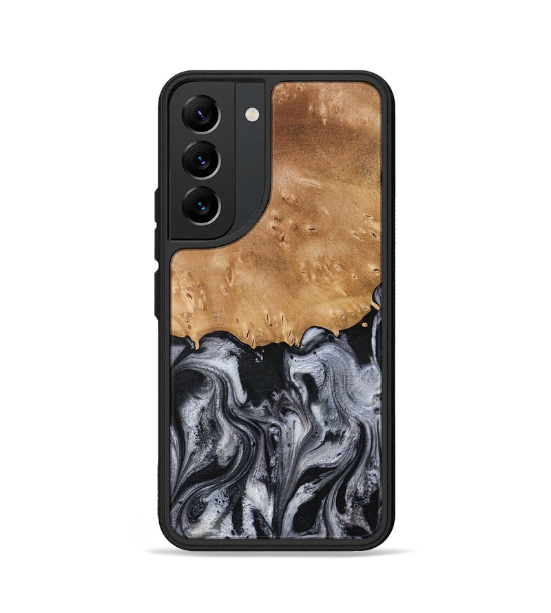 Galaxy S22 Wood Phone Case - Aisha (Black & White, 775648)