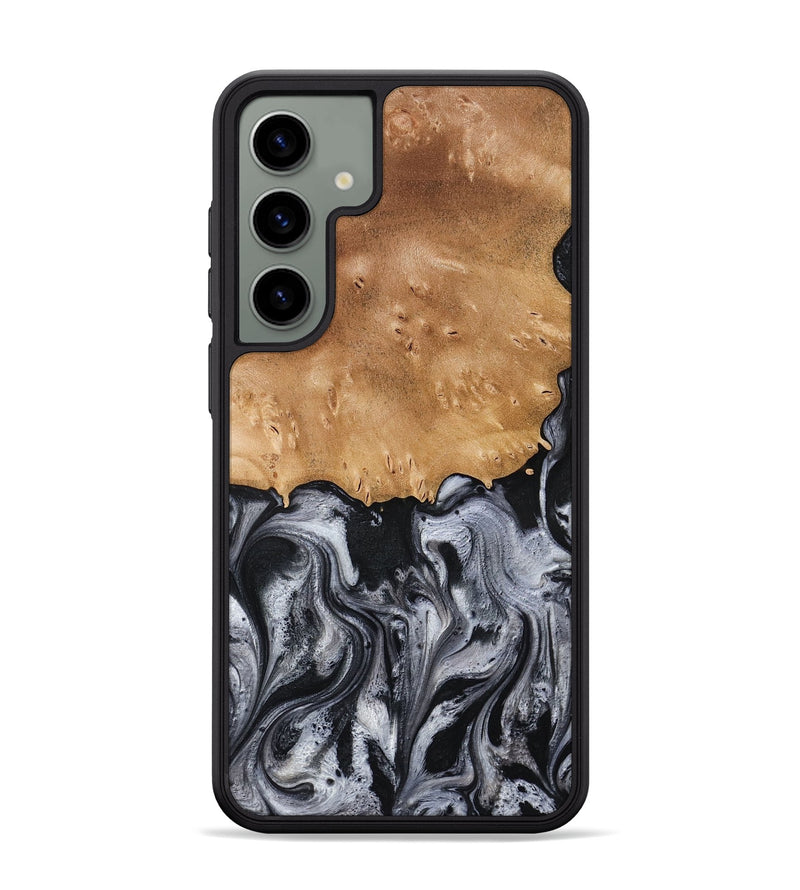Galaxy S24 Plus Wood Phone Case - Aisha (Black & White, 775648)