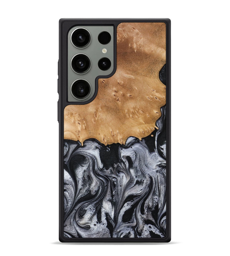 Galaxy S24 Ultra Wood Phone Case - Aisha (Black & White, 775648)