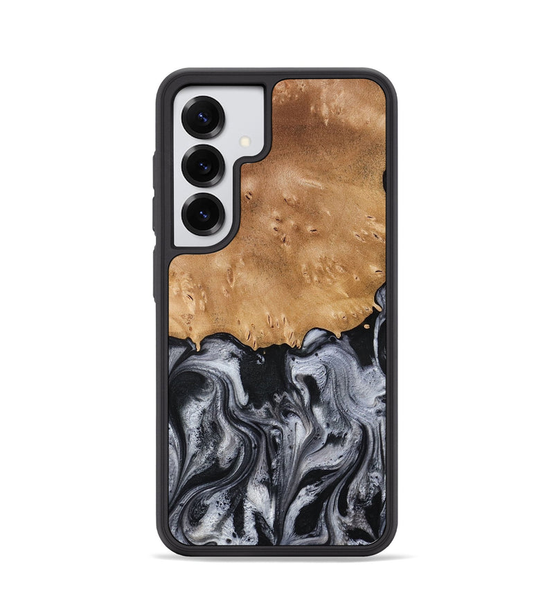 Galaxy S25 Wood Phone Case - Aisha (Black & White, 775648)