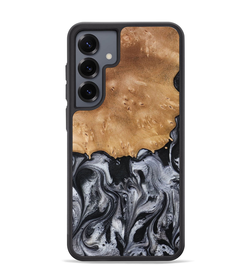Galaxy S25 Plus Wood Phone Case - Aisha (Black & White, 775648)
