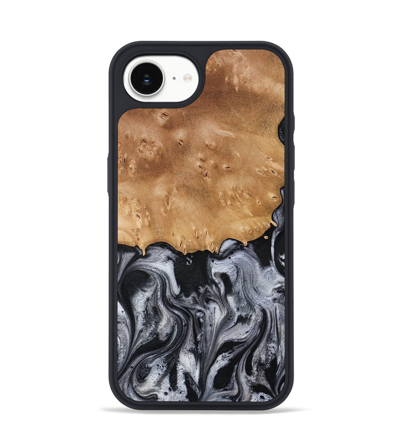 iPhone 16e Wood Phone Case - Aisha (Black & White, 775648)