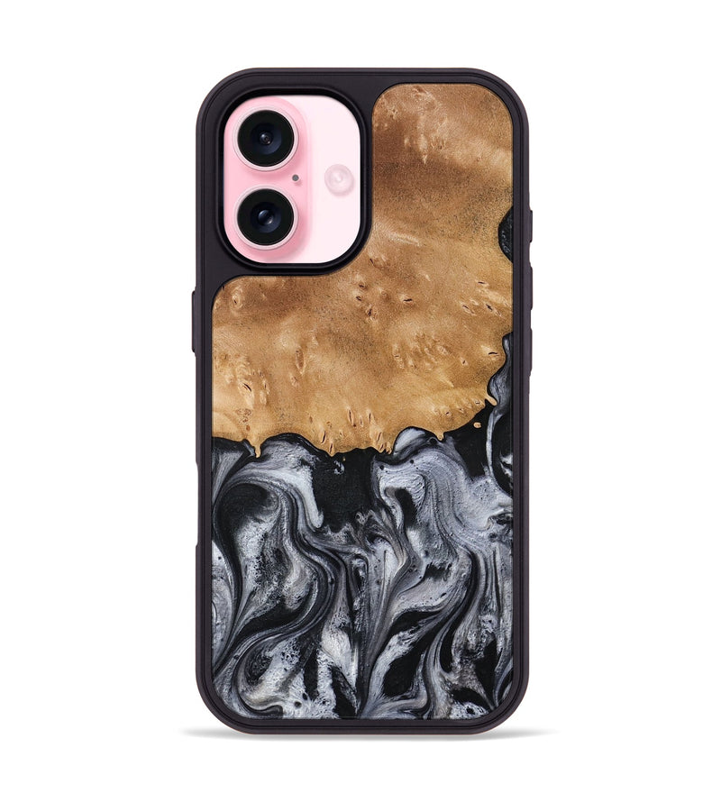 iPhone 17 Wood Phone Case - Aisha (Black & White, 775648)