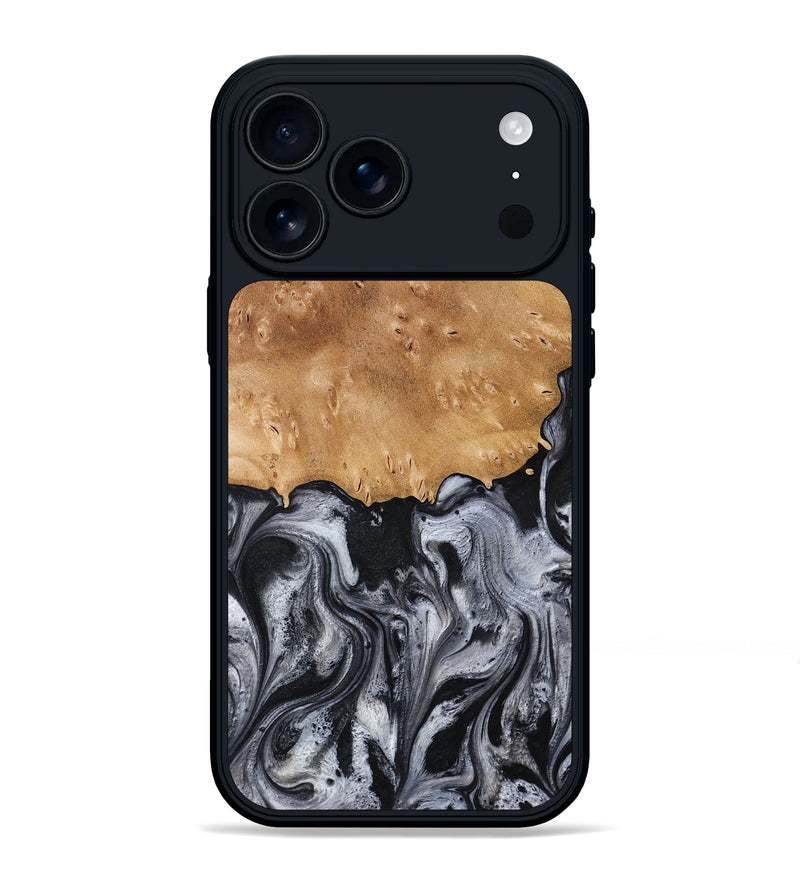 iPhone 17 Pro Max Wood Phone Case - Aisha (Black & White, 775648)